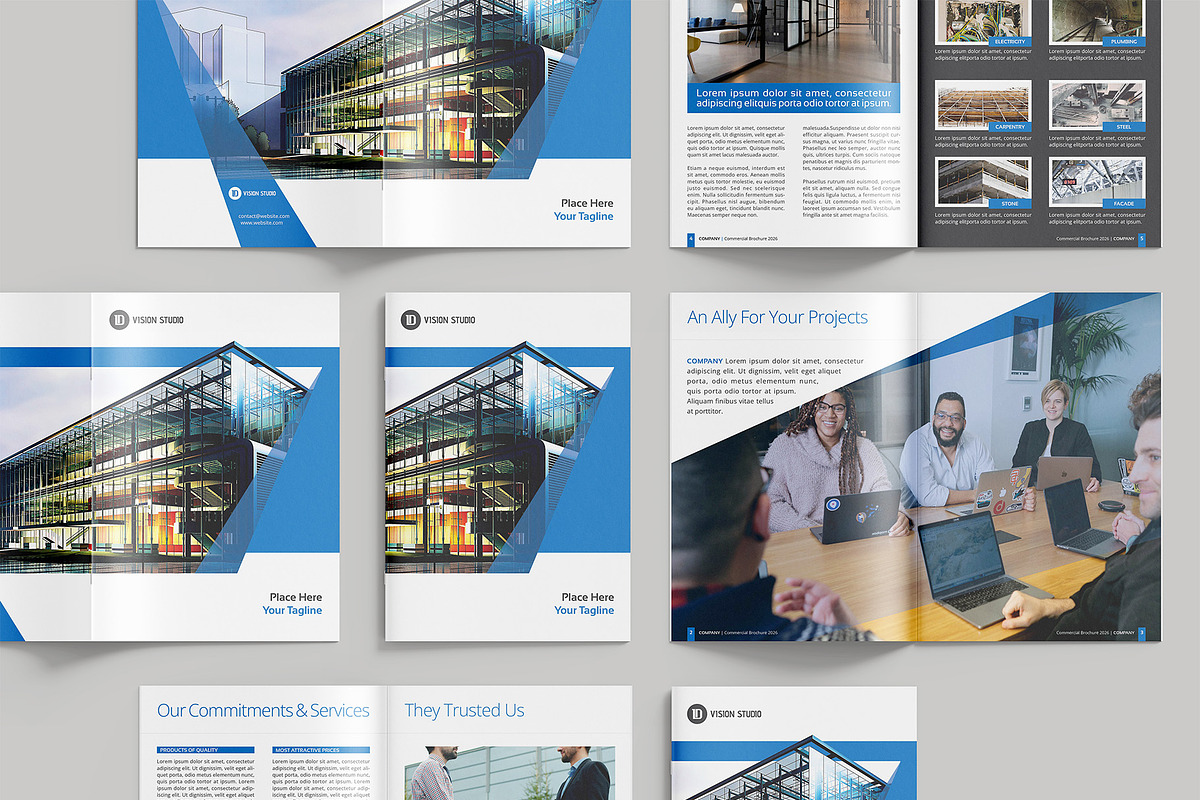 Building Brochure Canva InDesign, a Brochure Template by ID Vision Studio (Photo 3 of 15)