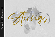 Strings // Handwritten Script Font, a Script Font by Bluestudio (Thumbnail 1 of 11)