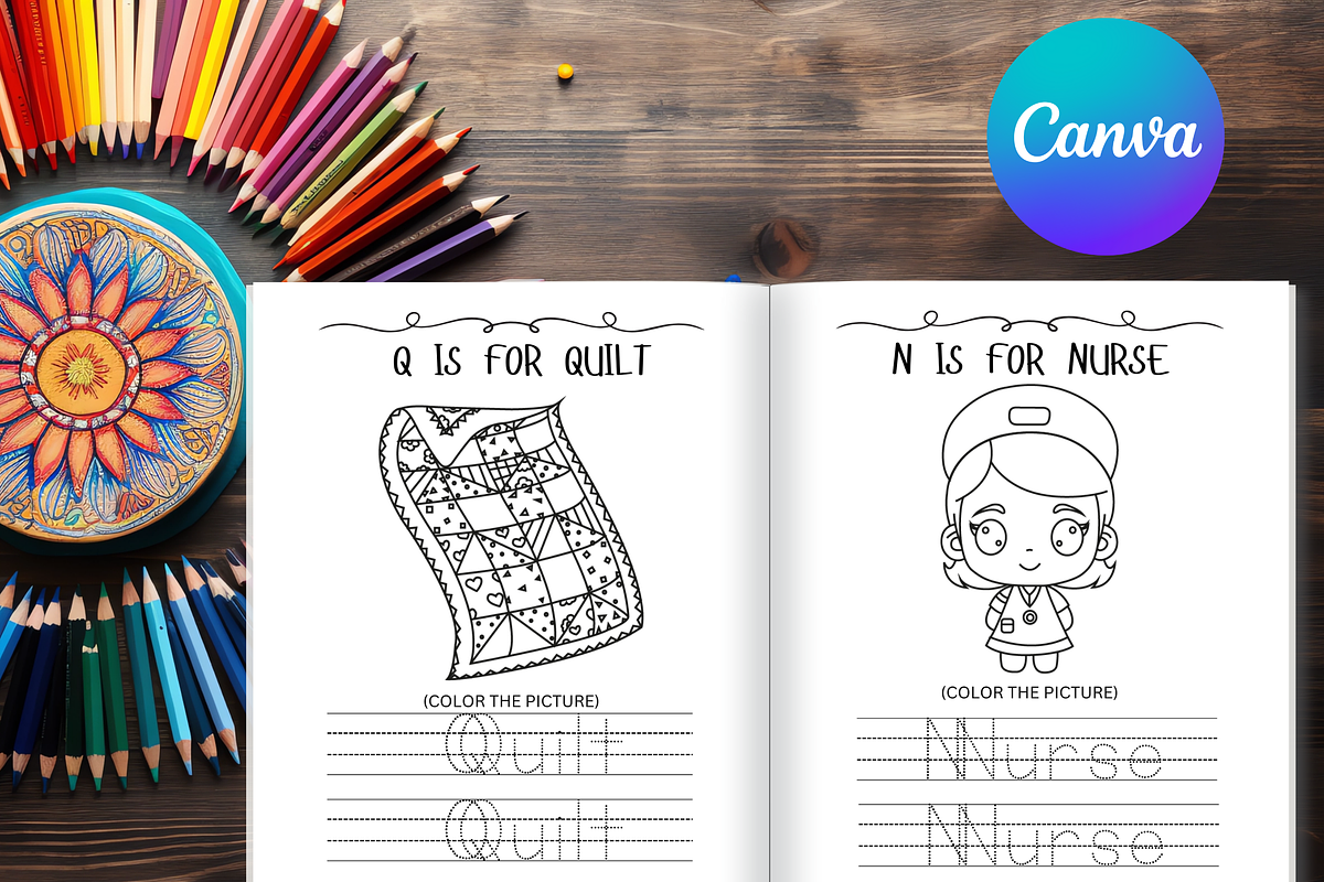 Learning to Trace Kids Activity Book, a Print Template by LA Design (Photo 7 of 10)