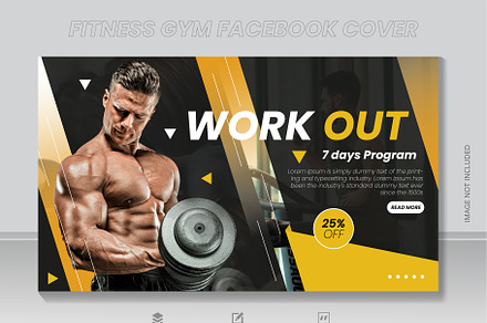 Fitness Gym Facebook Cover, a Social Media Template by OctaFlex