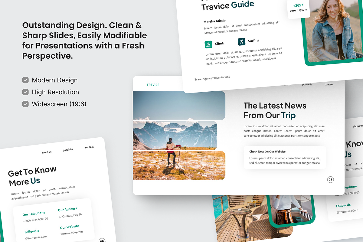 Trevice - Travel Agency Google Slide, a Presentation Template by SquidPixey (Photo 3 of 6)