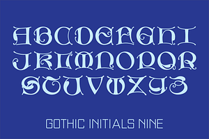 Gothic Initials Nine Font