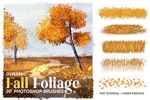 Autumn Fall Foliage Brushes