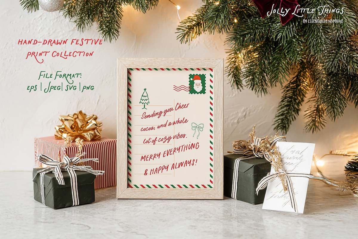 Fun Quirky Christmas Posters, a Background Graphic by Essentially Nomadic (Photo 6 of 12)