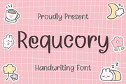 Requcory Lovely Font, a Handwritten Font by Aisyah (Thumbnail 1 of 5)