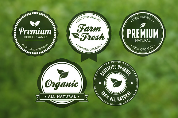 Circular "Green" Vector Badges Pack preview 6