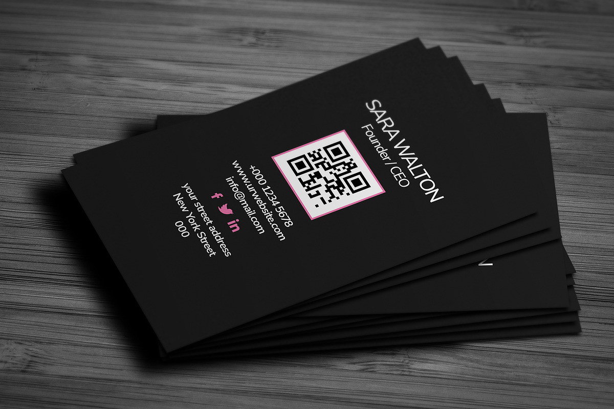 Dark Theme Instagram Business Card, a Business Card Template by Saman Osama (Photo 5 of 5)