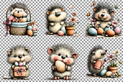 Whimsical Easter Hedgehog Clipart, an Illustration by Sublimation Artist (Thumbnail 3 of 7)