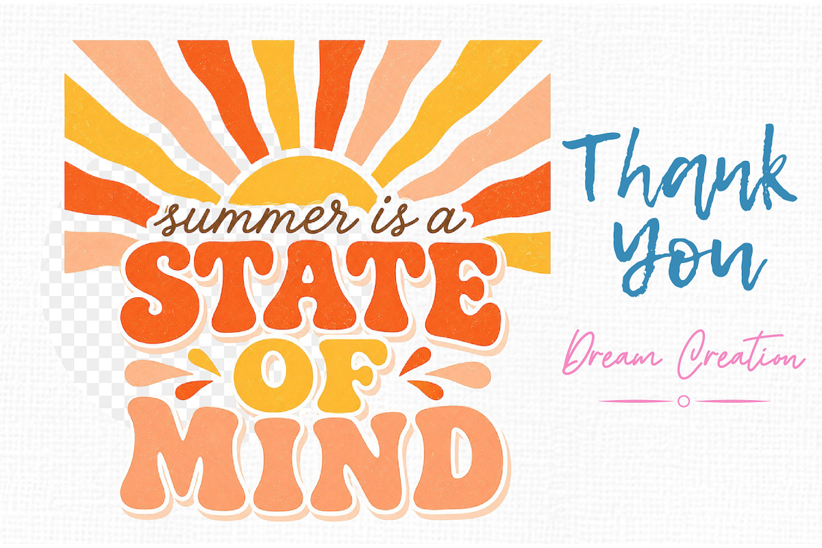Boho Retro Summer Is A State Of Mind, an Illustration by Dream Creation (Photo 8 of 8)