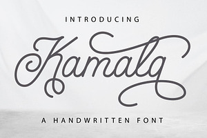 Kamala - Script Font, a Script Font by Densu Creative