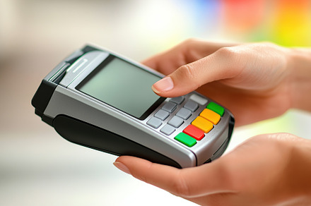 POS terminal of contactless payment, NFC technology, a Technology Photo by AlyaAnd