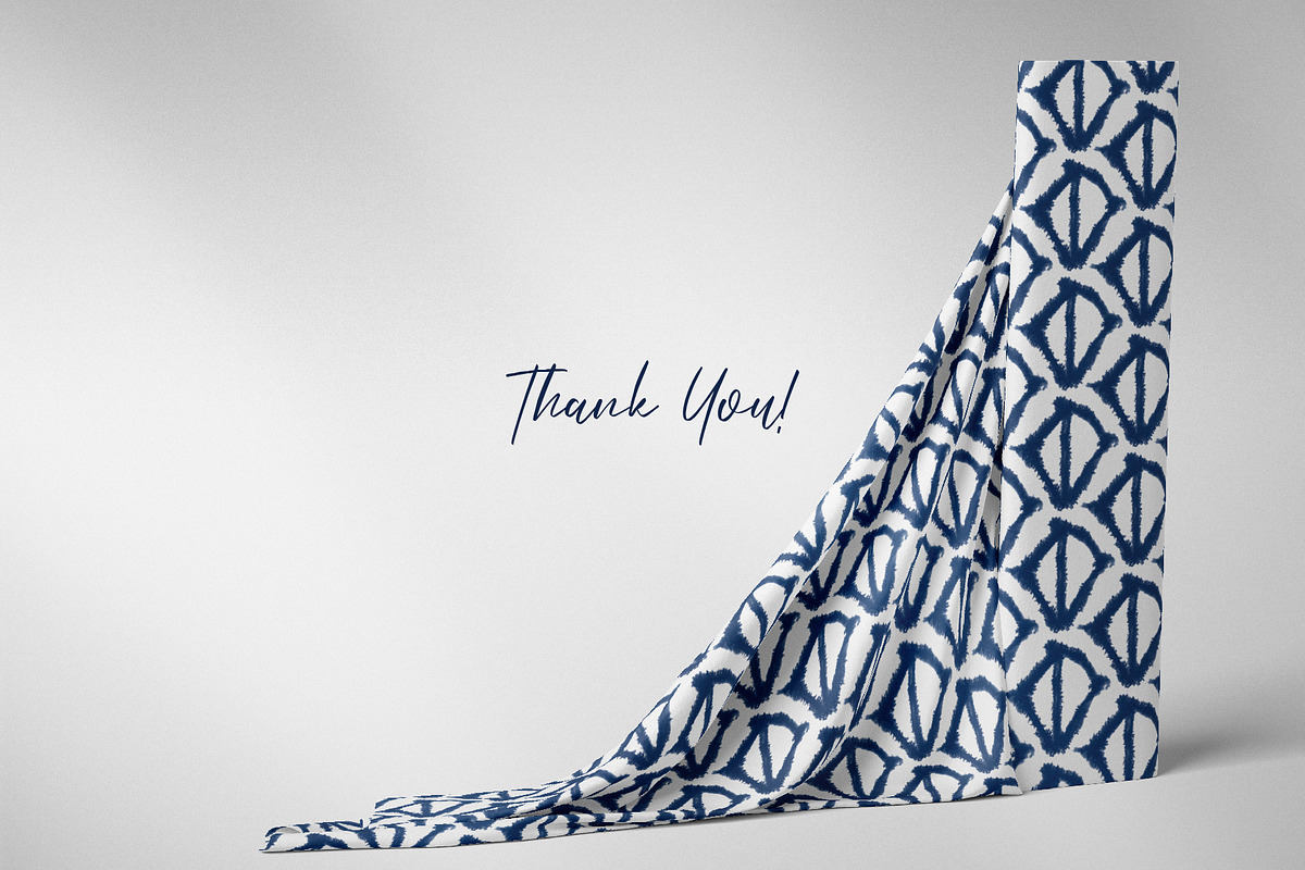 Indigo Watercolor and Ink Patterns, a Pattern Graphic by Tiger and Flower (Photo 10 of 10)