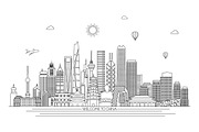 China line art skyline, an Illustration by LisaKolbasa (Thumbnail 2 of 3)