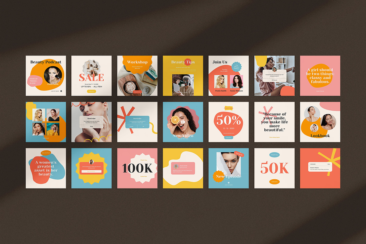 Influencer Instagram Pack | PS CANVA, a Social Media Template by Visuel Colonie® (Photo 15 of 16)