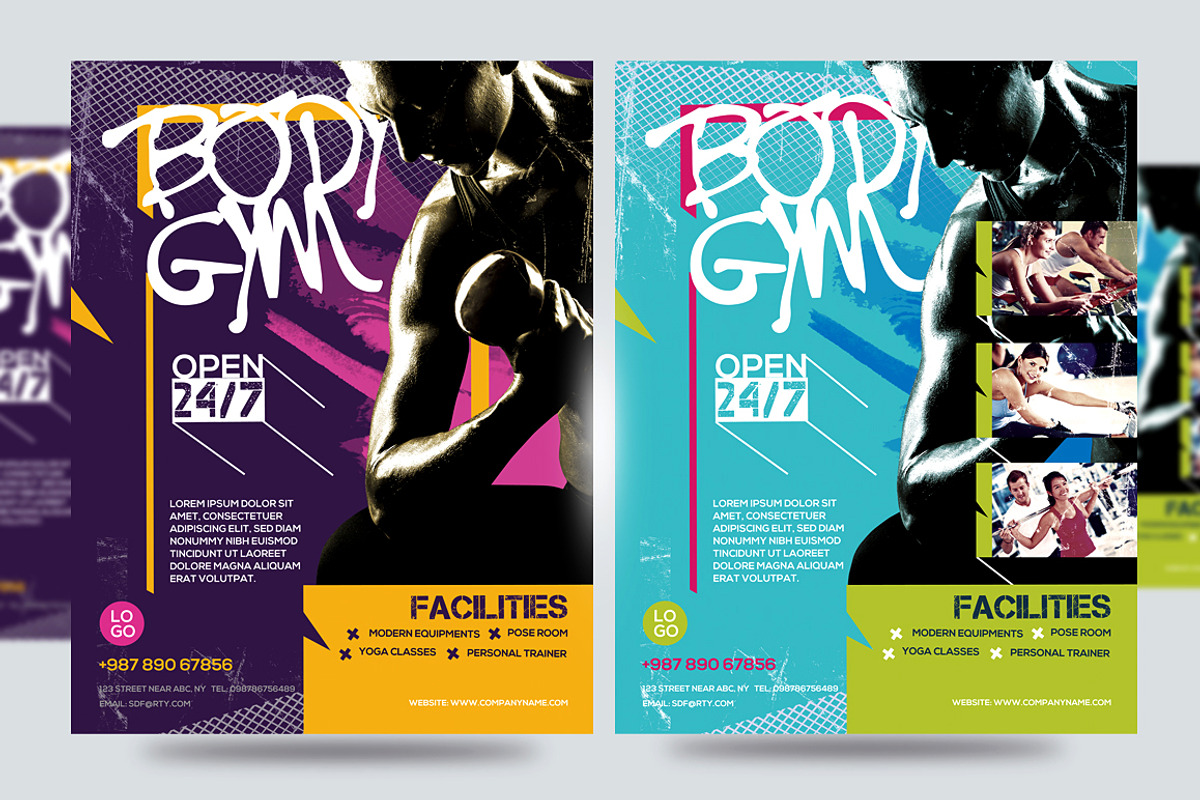 Fitness Flyer / Gym Flyer V8, a Flyer Template by Satgur Graphic Design (Photo 1 of 3)