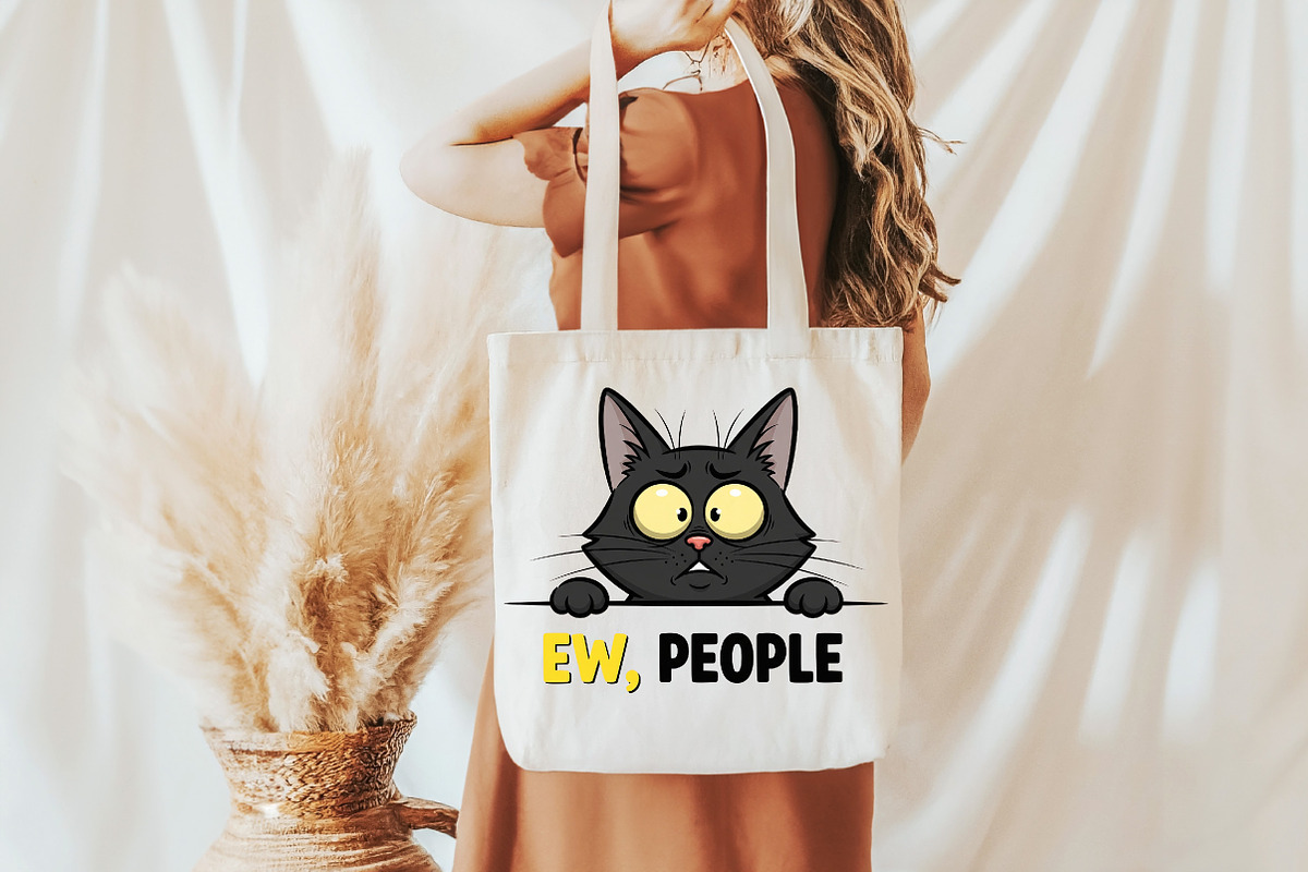 Ew People T-Shirt Funny Cat, an Illustration by DreamCafeArt (Photo 4 of 6)