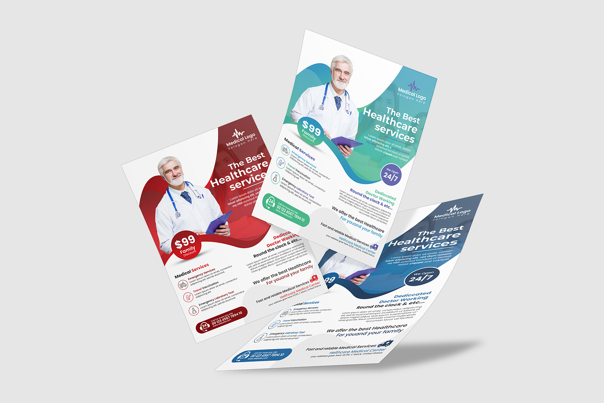 Medical & Health Flyer Template (Edi, a Flyer Template by Creativpixl (Photo 3 of 6)