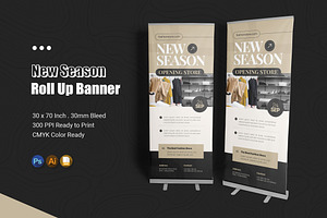 New Season Roll Up Banner, a Print Template by Esensifiksi.studio