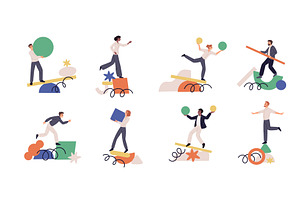 Instability people. Trying find, a Person Illustration by YummyBuum