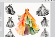 1000+ DRESS PROCREATE STAMPS, a Brush Add-On by BeeRubby (Thumbnail 6 of 9)