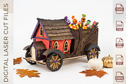 Haunted House Candy Truck Laser Cut, an Object Graphic by WoodoraCut (Thumbnail 3 of 8)