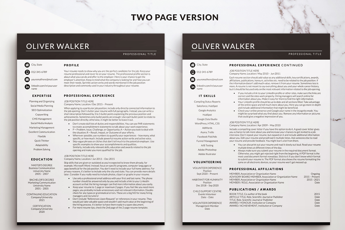 Business Resume CV Template, a Resume Template by BestResumes.Co (Photo 2 of 9)