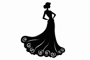 Stylish Gown Silhouette Set, an Illustration by yasushie (Thumbnail 15 of 21)
