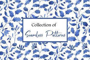Blue Patterns Collection, a Pattern Graphic by made by Tanya