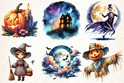 Old Vintage Halloween Night Clipart, an Illustration by DreamCafeArt (Thumbnail 3 of 5)