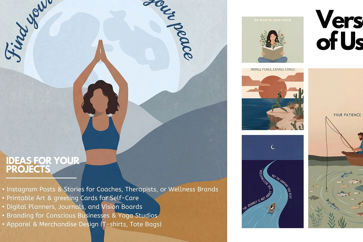 50+ Motivational Illustrations Pack