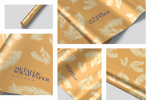 Metallic Wrap Paper Mockups