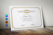 Donation Certificate, a Stationery Template by DesignDevisers (Thumbnail 1 of 10)