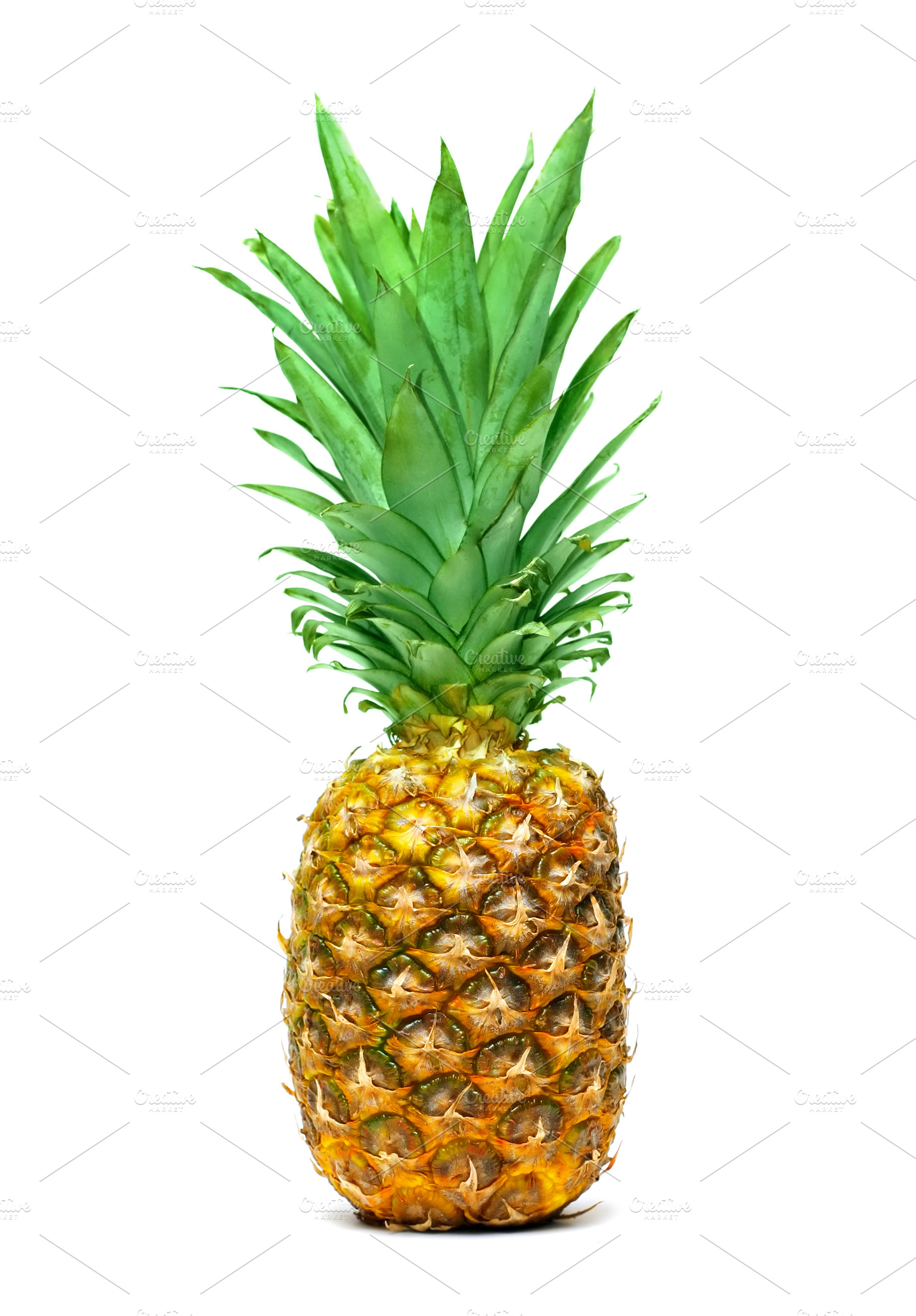 Pineapple isolated, a Photo by saiko3p
