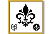 Black royal lily on a white, a Duotone Icon by RODINA (Thumbnail 2 of 3)