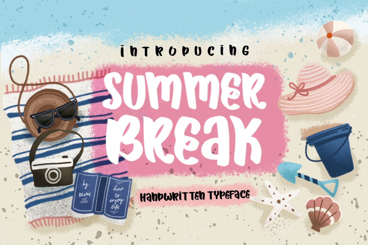 Summer Break, a Font by caocastudio (Photo 1 of 4)