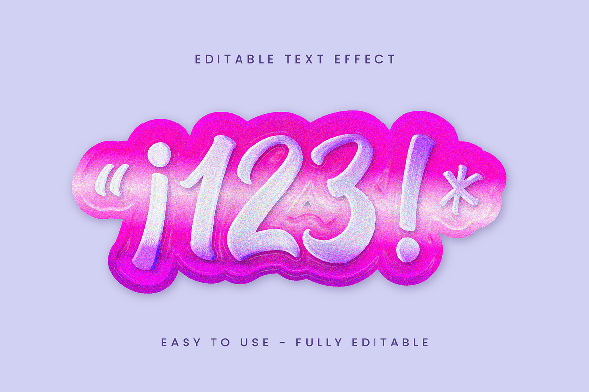 Plastic Glossy Shiny Text Effect preview 2
