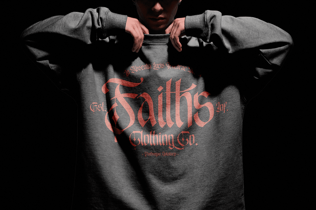 Emxage Aldsyb — Blackletter Font, a Blackletter Font by Enxyclo Studio (Photo 11 of 18)