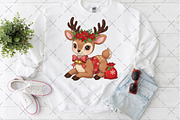 Christmas Deer Patchwork PNG, an Illustration by Craft Nest (Thumbnail 5 of 6)