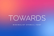 Towards - Minimal Stencil Font, a Font by Almarkhatype (Thumbnail 1 of 10)