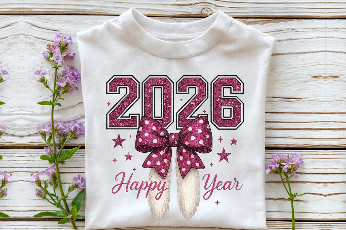 Happy New Year 2026 Sublimation Png, a Seasonal Illustration by Rose Art (Photo 2 of 4)
