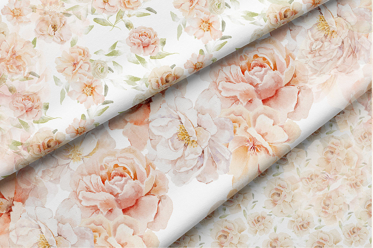 Peach watercolor flowers collection, a Decorative Illustration by Grace Noboa Illustrations (Photo 2 of 10)