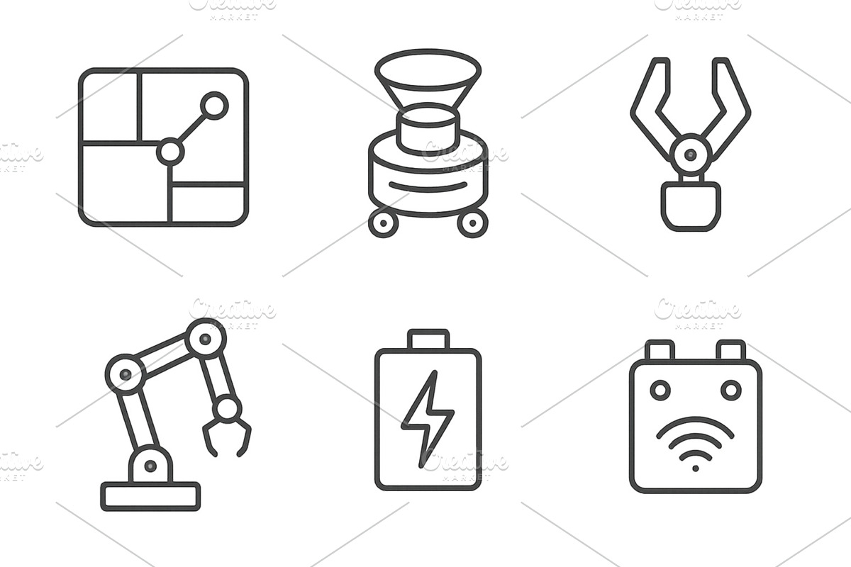Line art illustrations of various, an Illustration by ZinetroN