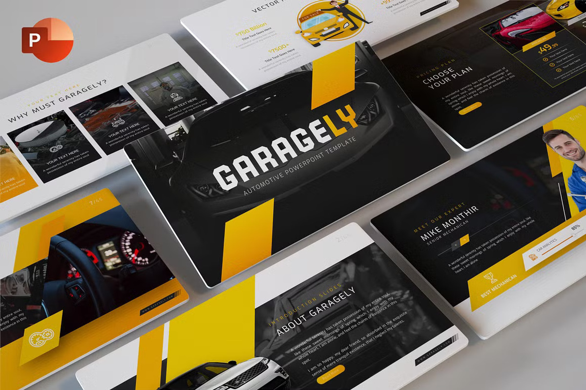 Automative Cars Powerpoint Template, a Presentation Template by GearShift (Photo 1 of 7)