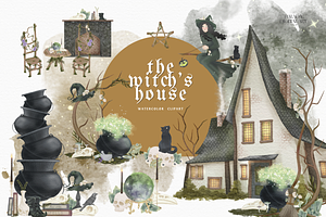 Watercolor the witch's house PNG