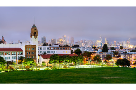 San Francisco Cityscape and Mission, an Architecture Photo by Leonid Andronov
