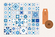 Azulejo Tile set of 54, a Pattern Graphic by DeMih (Thumbnail 1 of 6)