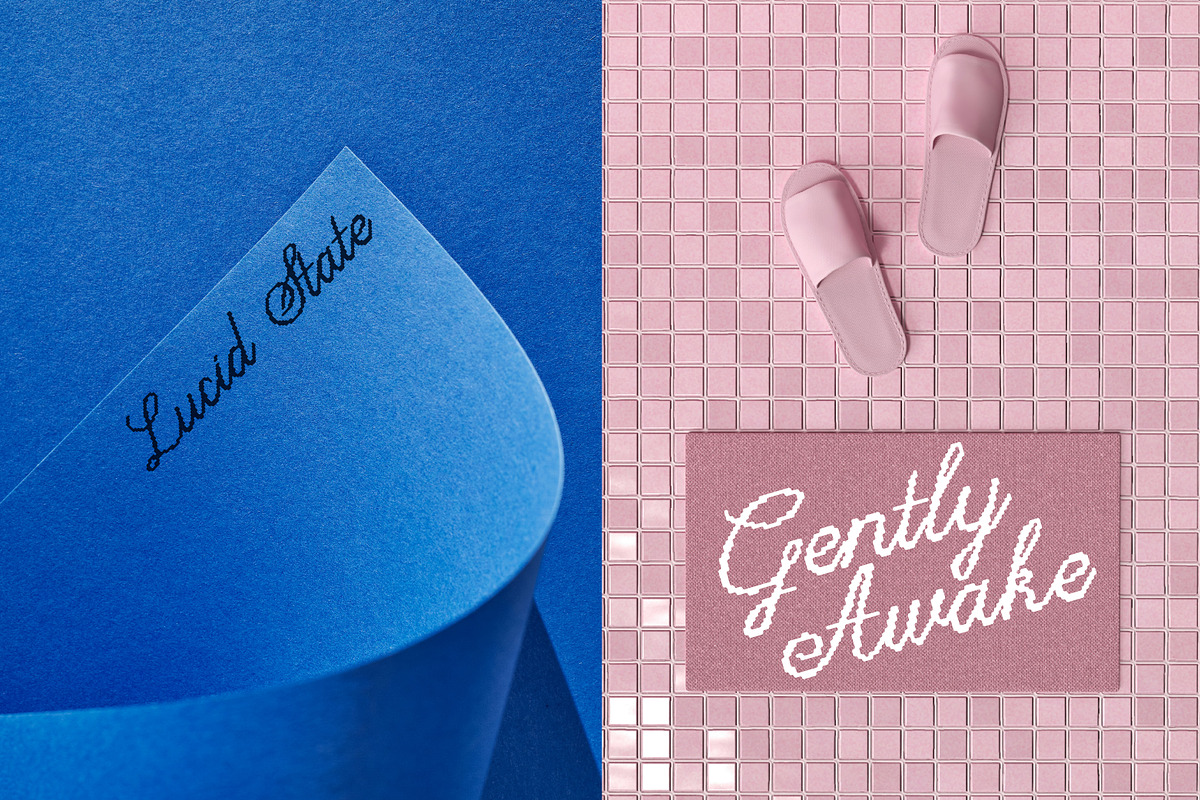 Lucid Wake Pixel Calligraphic Script, a Script Font by Struvictory.art (Photo 8 of 9)
