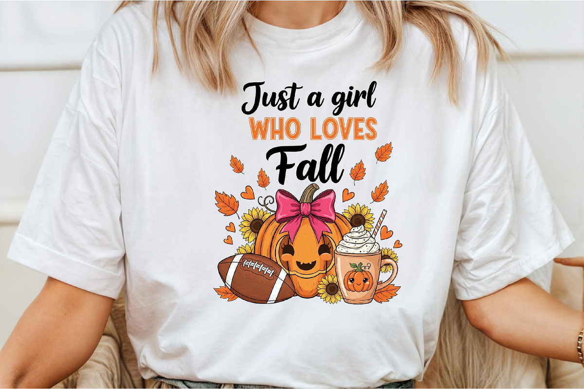 Just a Girl Who Loves Fall Png,, an Illustration by DreamCafeArt (Photo 2 of 7)