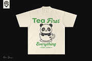 Cute Panda In A Teacup, T-shirt, an Animal Illustration by shaondesigns (Thumbnail 4 of 4)
