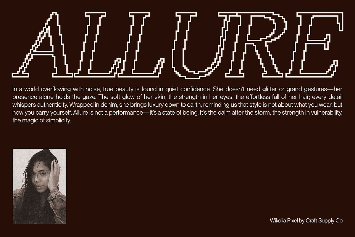 Wikolia Pixel, a Serif Font by Craft Supply Co. (Photo 4 of 8)